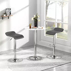VECELO Lot de 2 tabourets de bar, tabourets de bar de comptoir avec barre pivotante et hauteur réglable, tabourets de bar pour cuisine/bar/salle à manger/salon