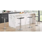 VECELO Lot de 2 tabourets de bar, tabourets de bar de comptoir avec barre pivotante et hauteur réglable, tabourets de bar pour cuisine/bar/salle à manger/salon