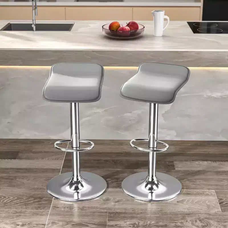 VECELO Lot de 2 tabourets de bar, tabourets de bar de comptoir avec barre pivotante et hauteur réglable, tabourets de bar pour cuisine/bar/salle à manger/salon