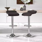VECELO Lot de 2 tabourets de bar, tabourets de bar de comptoir avec barre pivotante et hauteur réglable, tabourets de bar pour cuisine/bar/salle à manger/salon