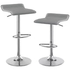VECELO Lot de 2 tabourets de bar, tabourets de bar de comptoir avec barre pivotante et hauteur réglable, tabourets de bar pour cuisine/bar/salle à manger/salon