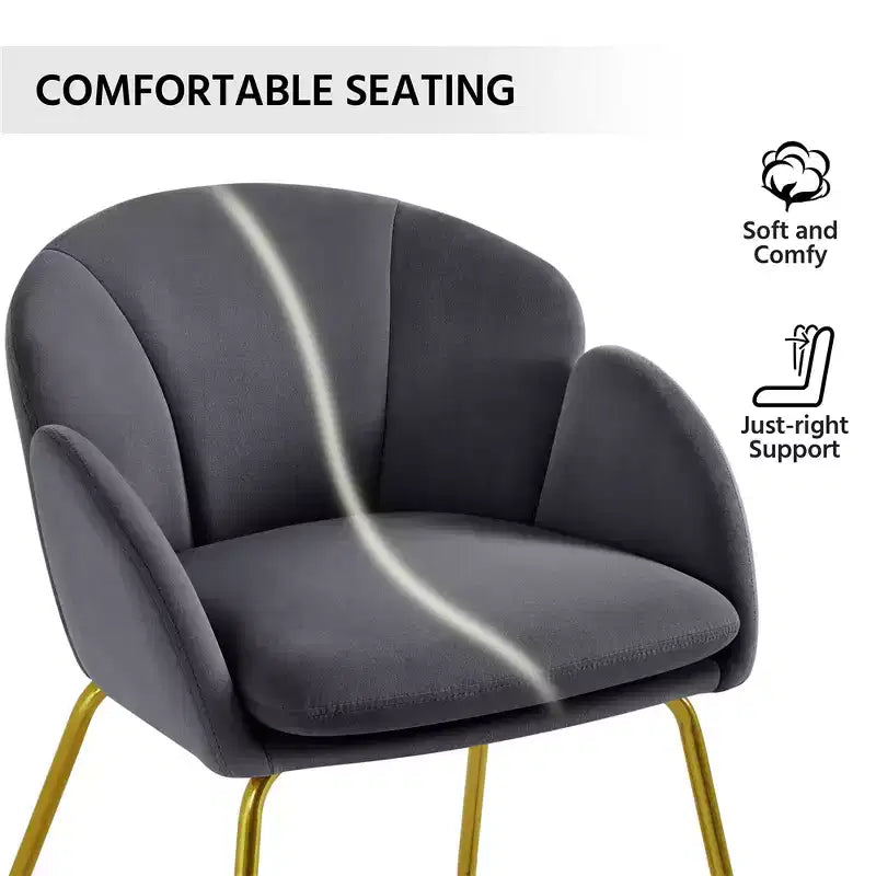 Yaheetech Lot de 2 fauteuils en velours en forme de fleur pour salon et chambre à coucher