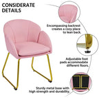 Yaheetech Lot de 2 fauteuils en velours en forme de fleur pour salon et chambre à coucher