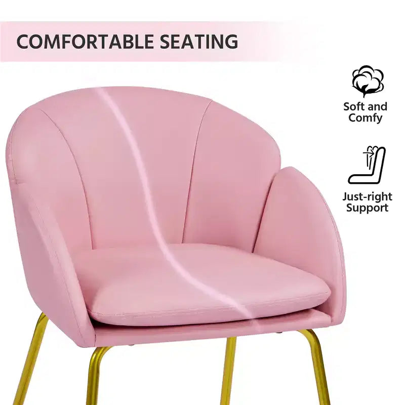 Yaheetech Lot de 2 fauteuils en velours en forme de fleur pour salon et chambre à coucher