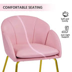 Yaheetech Lot de 2 fauteuils en velours en forme de fleur pour salon et chambre à coucher