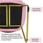 Yaheetech Lot de 2 fauteuils en velours en forme de fleur pour salon et chambre à coucher