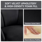 Yaheetech Lot de 2 fauteuils en velours en forme de fleur pour salon et chambre à coucher