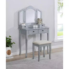 Sanlo Table de Maquillage et Chaise, Or Rose