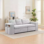 HYLEORY Canapé convertible en L avec lit gigogne, canapé-lit avec méridienne réversible pour salon, appartement, chambre, bureau