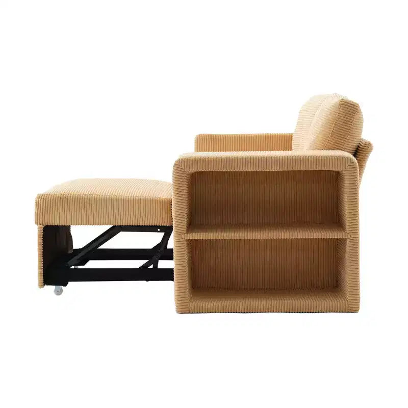 HYLEORY Canapé convertible en L avec lit gigogne, canapé-lit avec méridienne réversible pour salon, appartement, chambre, bureau