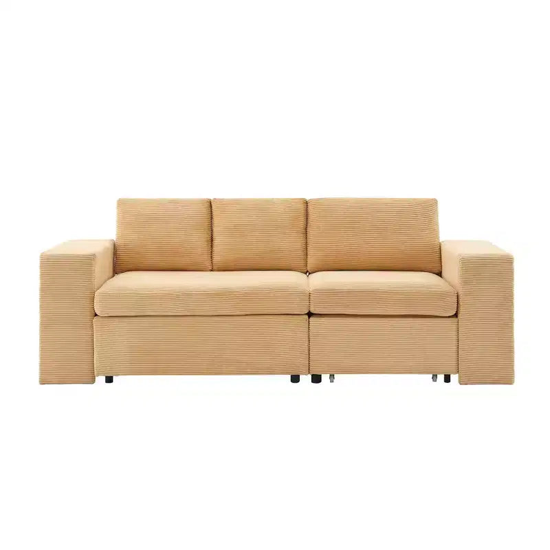 HYLEORY Canapé convertible en L avec lit gigogne, canapé-lit avec méridienne réversible pour salon, appartement, chambre, bureau