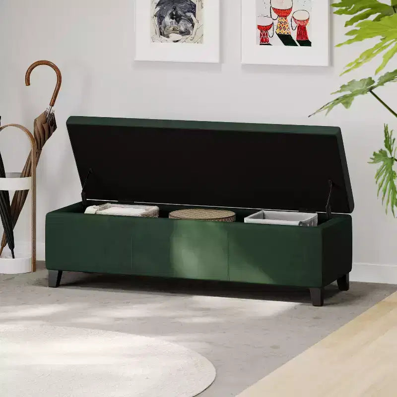 Christopher Knight Home Glouster Pouf de rangement en velours