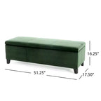 Christopher Knight Home Glouster Pouf de rangement en velours
