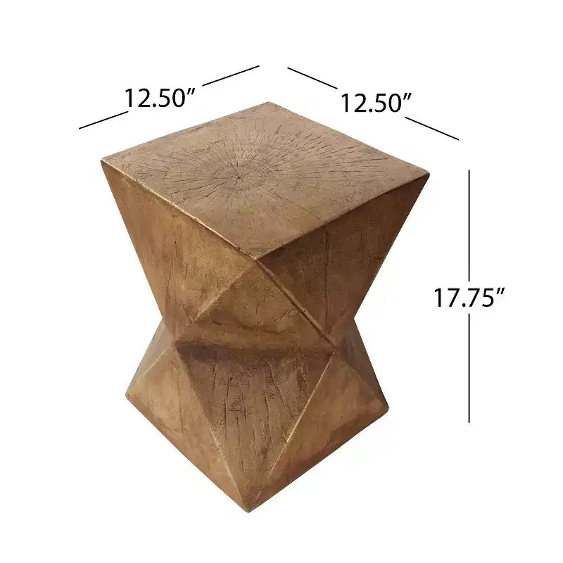Table d'appoint peinte à la main en béton léger Waylon de Christopher Knight Home