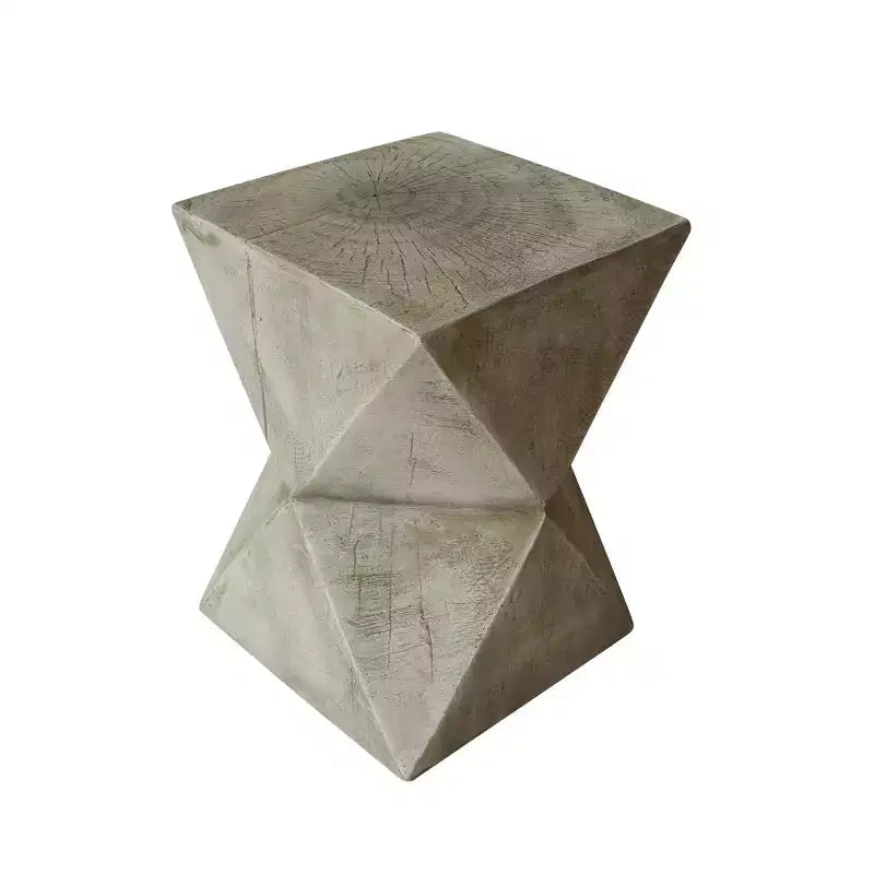 Table d'appoint peinte à la main en béton léger Waylon de Christopher Knight Home