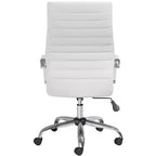 Chaise de bureau réglable en similicuir blanc Primero Studio 55D