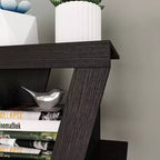 Famapy Étagère ouverte Étagère décorative Forme unique Rangement multifonctionnel Noir