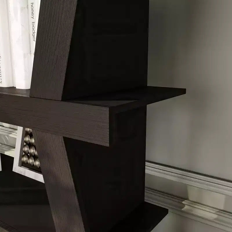 Famapy Étagère ouverte Étagère décorative Forme unique Rangement multifonctionnel Noir