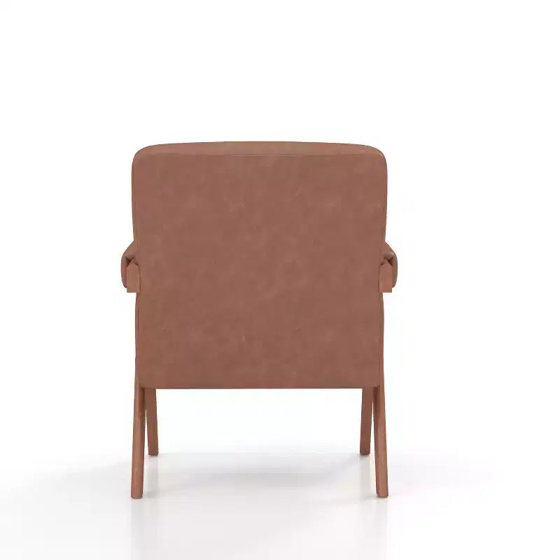 Chaise en bois rembourrée GDFStudio Merry avec accoudoirs