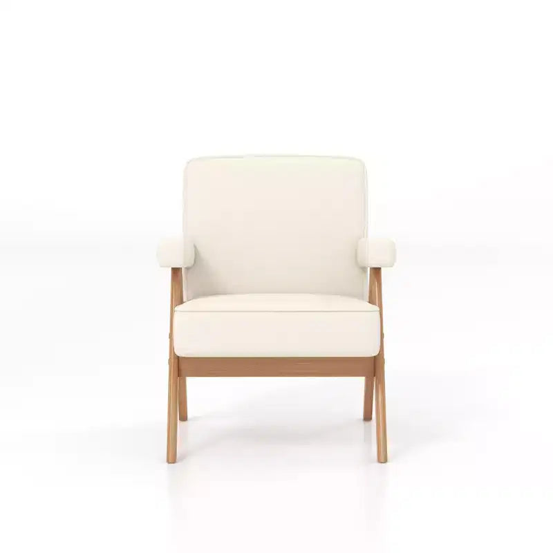Chaise en bois rembourrée GDFStudio Merry avec accoudoirs