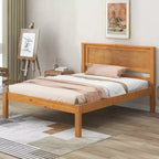 Lit plate-forme en bois Whisen moderne et simple avec tête de lit