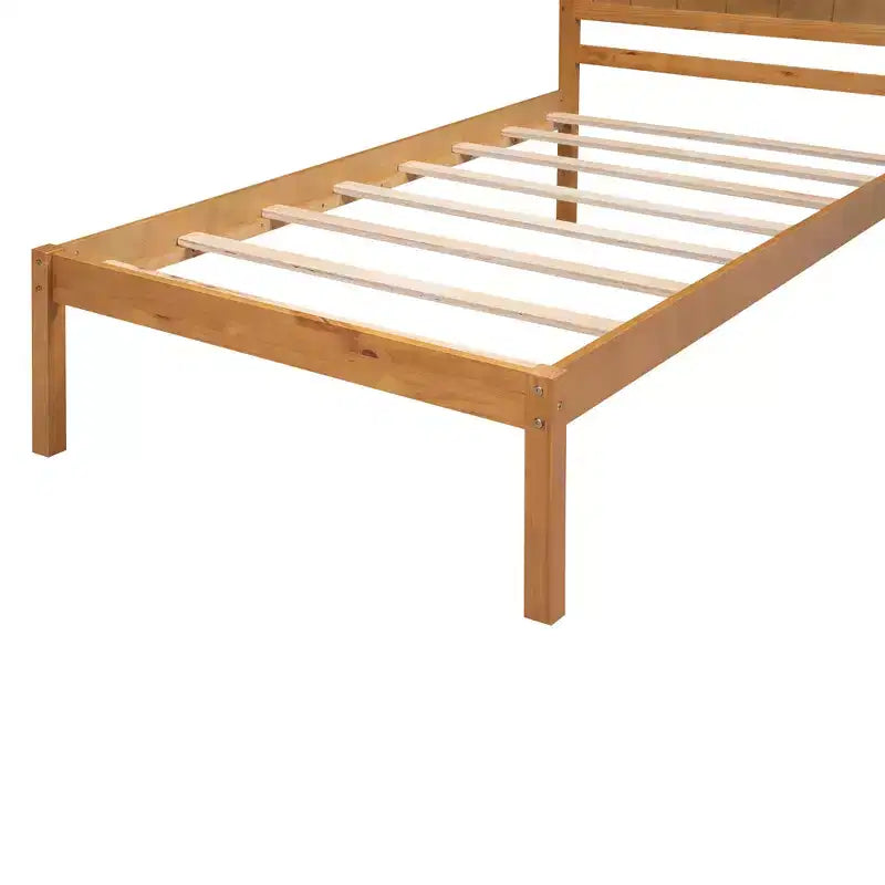 Lit plate-forme en bois Whisen moderne et simple avec tête de lit