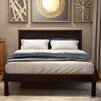 Lit plate-forme en bois Whisen moderne et simple avec tête de lit