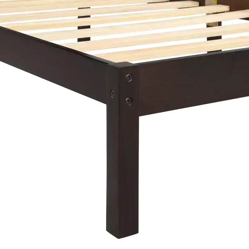Lit plate-forme en bois Whisen moderne et simple avec tête de lit