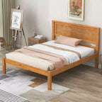 Lit plate-forme en bois Whisen moderne et simple avec tête de lit
