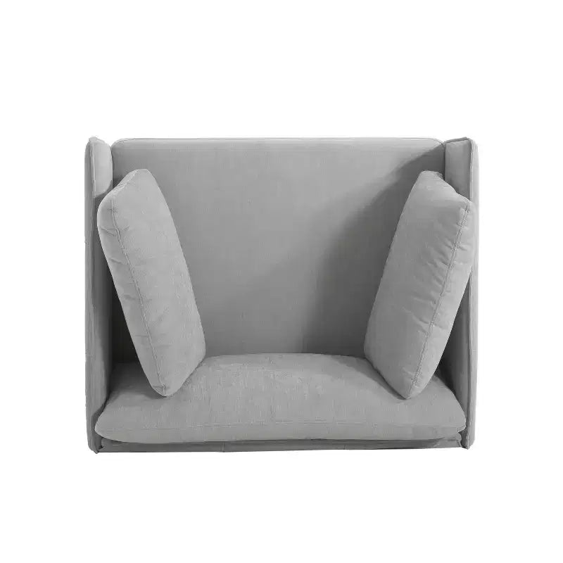 Fauteuil de salon vintage en cuir PU 39,17W avec cadre en bois massif et pieds en acier - HABITRIO