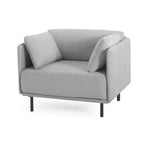 Fauteuil de salon vintage en cuir PU 39,17W avec cadre en bois massif et pieds en acier - HABITRIO
