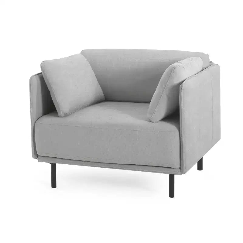 Fauteuil de salon vintage en cuir PU 39,17W avec cadre en bois massif et pieds en acier - HABITRIO