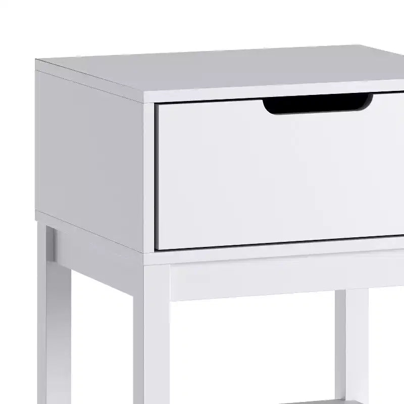 Flash Furniture Dallas Table de chevet en bois, Table d'appoint de chambre avec tiroir de rangement et étagère pour enfants