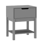 Flash Furniture Dallas Table de chevet en bois, Table d'appoint de chambre avec tiroir de rangement et étagère pour enfants