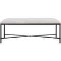 Uttermost Avenham 50 1/2 Wide White Fabric Accent Bench