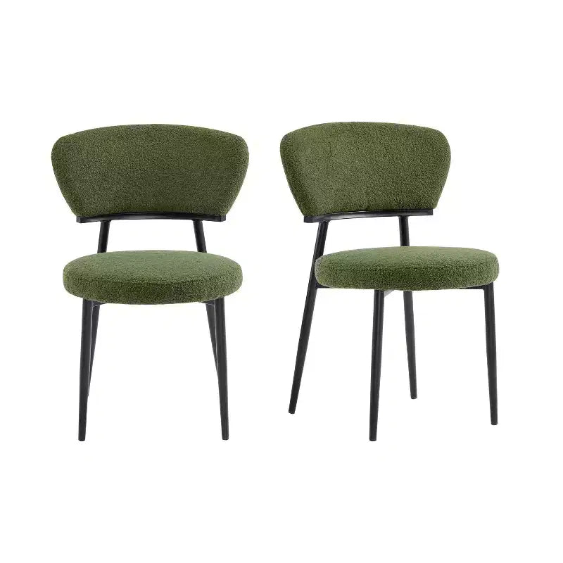 Chaise de salle à manger rembourrée Christopher Knight Home Atrass avec pieds en métal (Lot de 2)