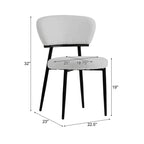 Chaise de salle à manger rembourrée Christopher Knight Home Atrass avec pieds en métal (Lot de 2)
