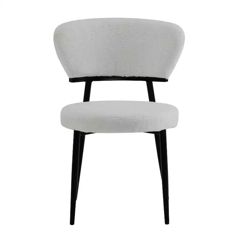 Chaise de salle à manger rembourrée Christopher Knight Home Atrass avec pieds en métal (Lot de 2)