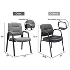 Chaise visiteur en faux cuir Home Imports Emporium, piètement luge, sièges de bureau pour visiteurs, lot de 2/4/6/8