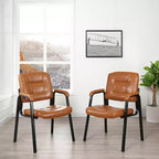 Chaise visiteur en faux cuir Home Imports Emporium, piètement luge, sièges de bureau pour visiteurs, lot de 2/4/6/8