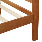 Lit plateforme Whisen Wood avec design traîneau, tête de lit, pied de lit et support à lattes robuste