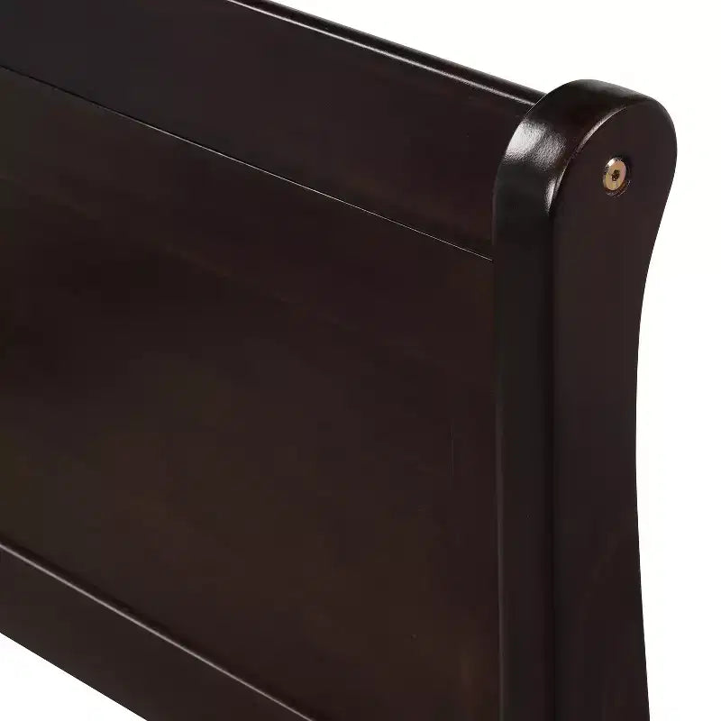 Lit plateforme Whisen Wood avec design traîneau, tête de lit, pied de lit et support à lattes robuste