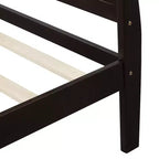 Lit plateforme Whisen Wood avec design traîneau, tête de lit, pied de lit et support à lattes robuste