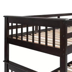 Lit superposé Whisen avec escalier, tiroir, rangement et barrière de sécurité
