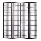 FDW Elegant Folding Room Divider 4-Panel 6ft Screen Divider Folding Privacy Divider with Solid Wood Frame Shoji Panels