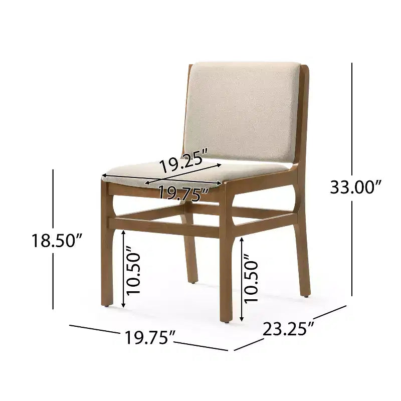 Christopher Knight Home Solace, ensemble de salle à manger 5 pièces en tissu et bois d'hévéa, style moderne du milieu du siècle