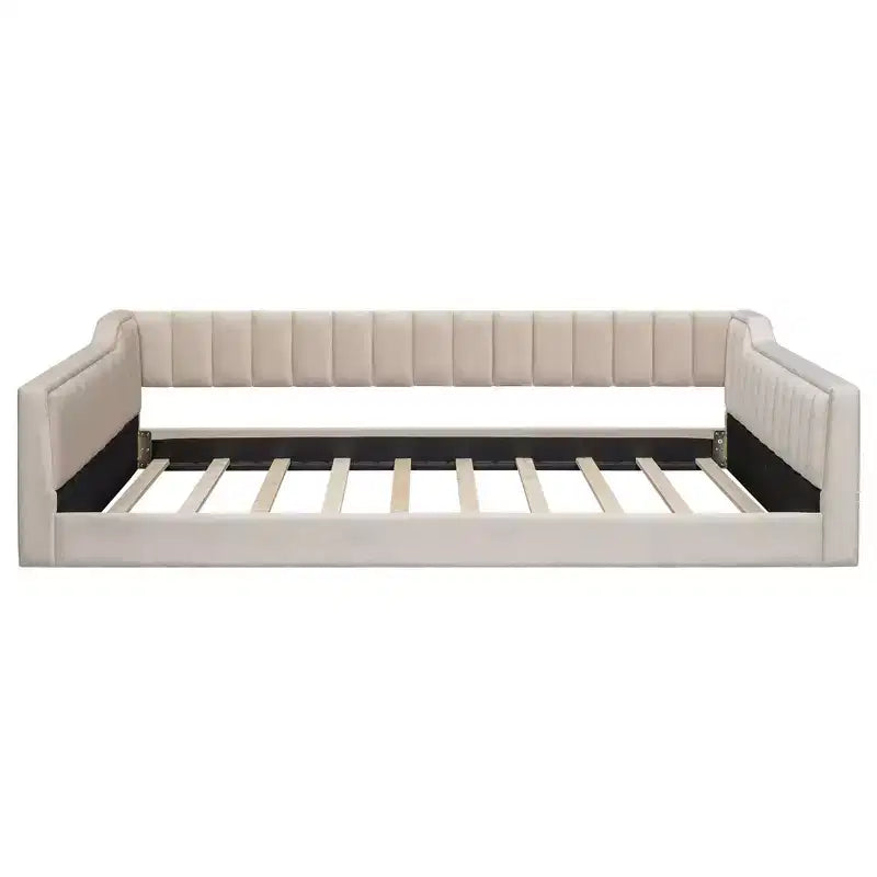 Lit de repos Whisen Upholstery avec pochette de rangement latérale, facile à assembler