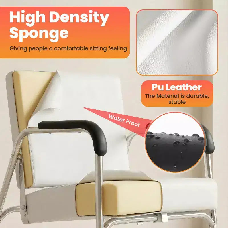 FDW Nouveau Fauteuil de Lavage Moderne Inclinable Automatique Noir pour Salon de Coiffure et Spa