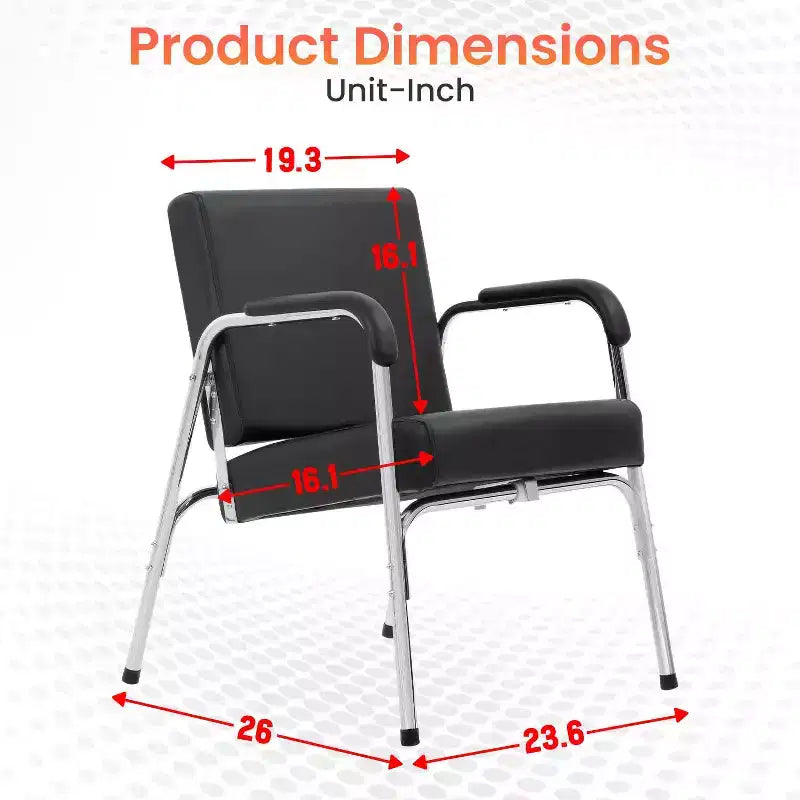 FDW Nouveau Fauteuil de Lavage Moderne Inclinable Automatique Noir pour Salon de Coiffure et Spa
