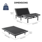 Cadre de lit motorisé ergonomique JIONJOY avec télécommande sans fil – Inclinaison indépendante de la tête/des pieds, moteur silencieux, idéal pour se détendre, travailler, lire et regarder la télévision